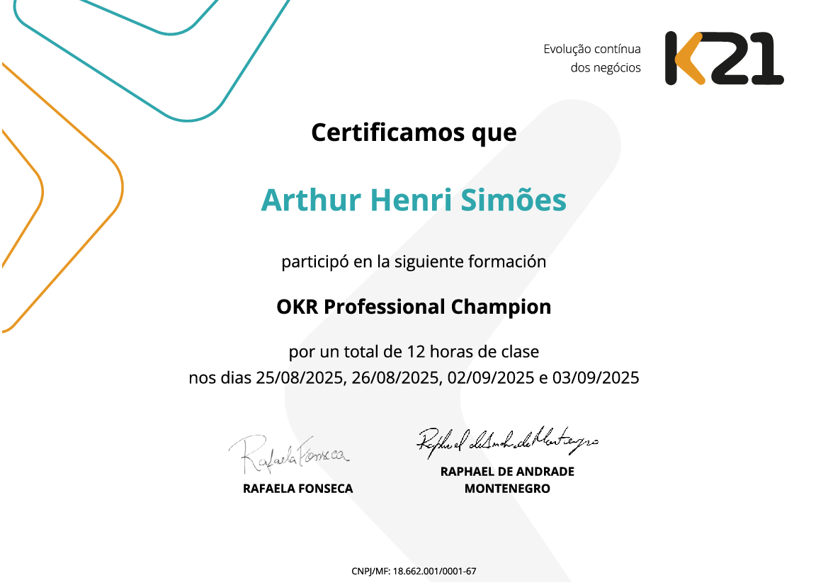 Certificado K21